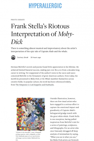 Hyperallergic: Frank Stella's Riotous Interpretation of Moby Dick